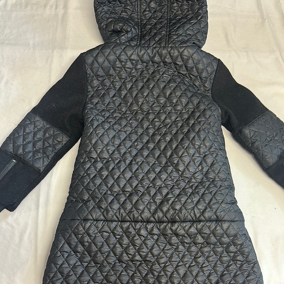 Deux Par Deux - Black and Pink Quilted Puffer Jacket with Hood - Picture 5 of 8